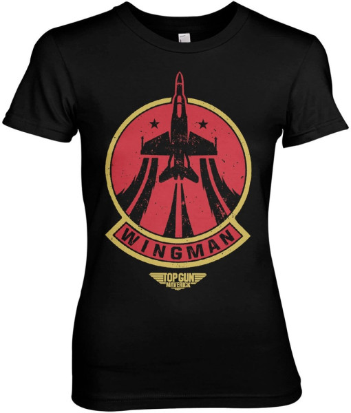 Top Gun Maverick Wingman Girly Tee Damen T-Shirt Black