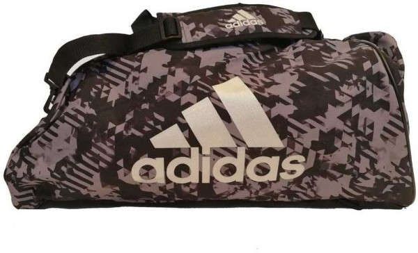 adidas Combat Sporttasche Polyester 2 in 1 Schwarz Camo/Silber-M