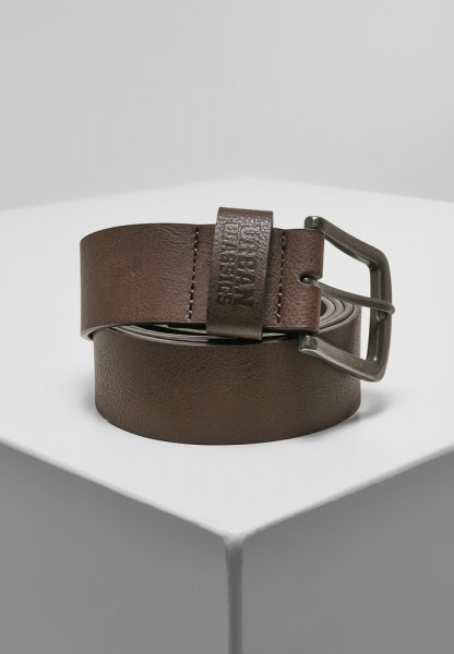 Urban Classics Leather Imitation Belt Brown