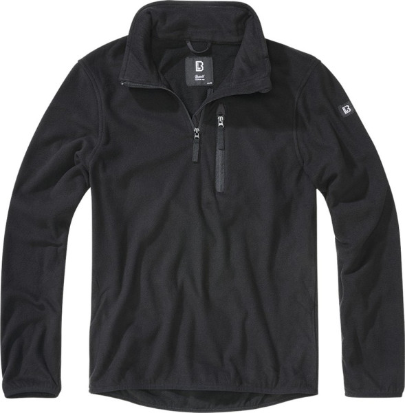 Brandit Herren Fleecepullover Fleece Troyer Black