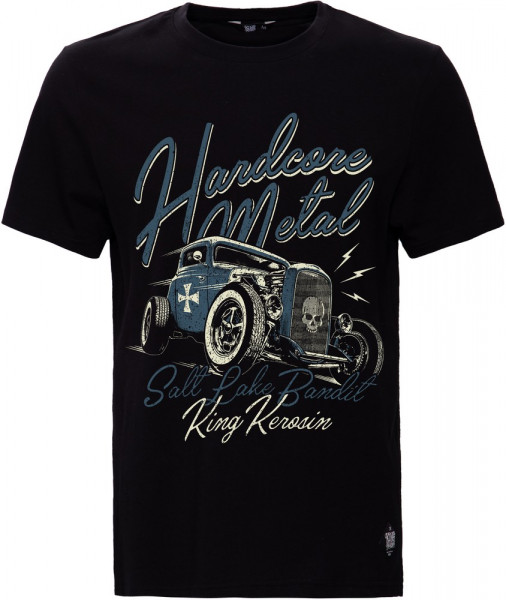 King Kerosin Shirt mit Retro Druck KK5195353108 Schwarz