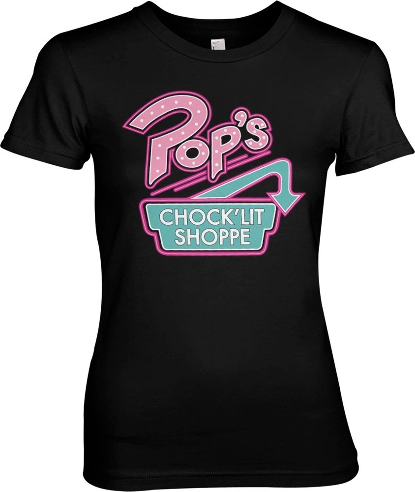 Riverdale Pop's Chock'Lit Shoppe Girly Tee Damen T-Shirt Schwarz - Damen