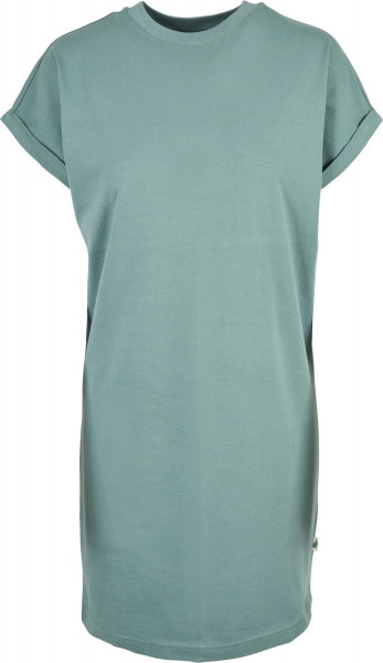 Urban Classics Damen Kleid Ladies Organic Cotton Cut On Sleeve Tee Dress Paleleaf