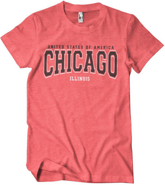 Chicago Illinois T-Shirt Red-Heather