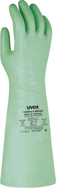 Uvex Schutzhandschuhe Rubiflex S Nb40S 98902 (98902) 10 Paar