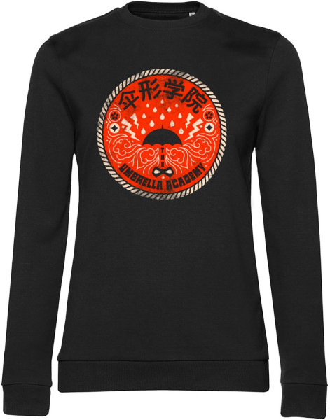 Umbrella Academy Distressed Patch Girly Sweatshirt Damen Black