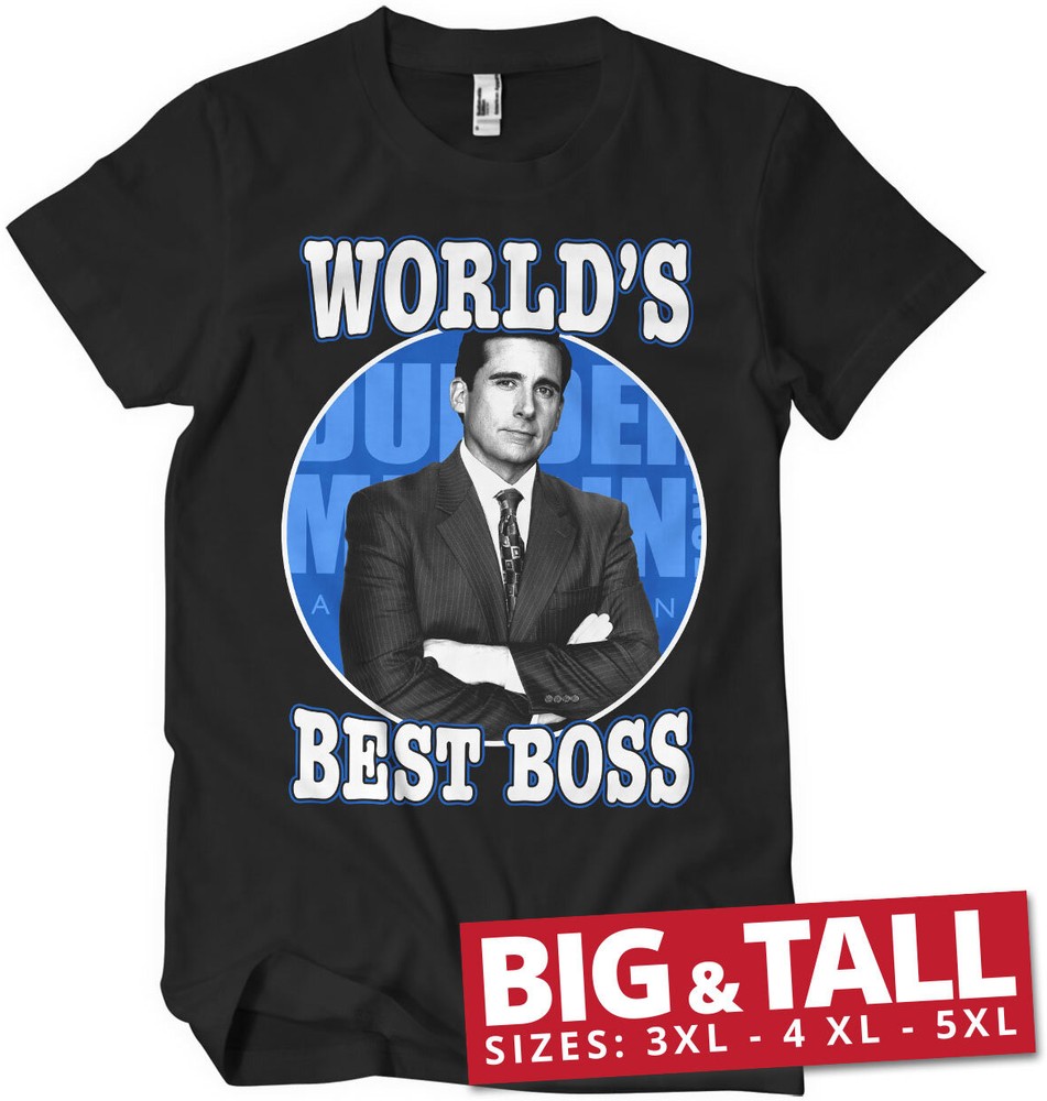 The Office World's Best Boss Big & Tall T-Shirt Schwarz - Herren / Unisex