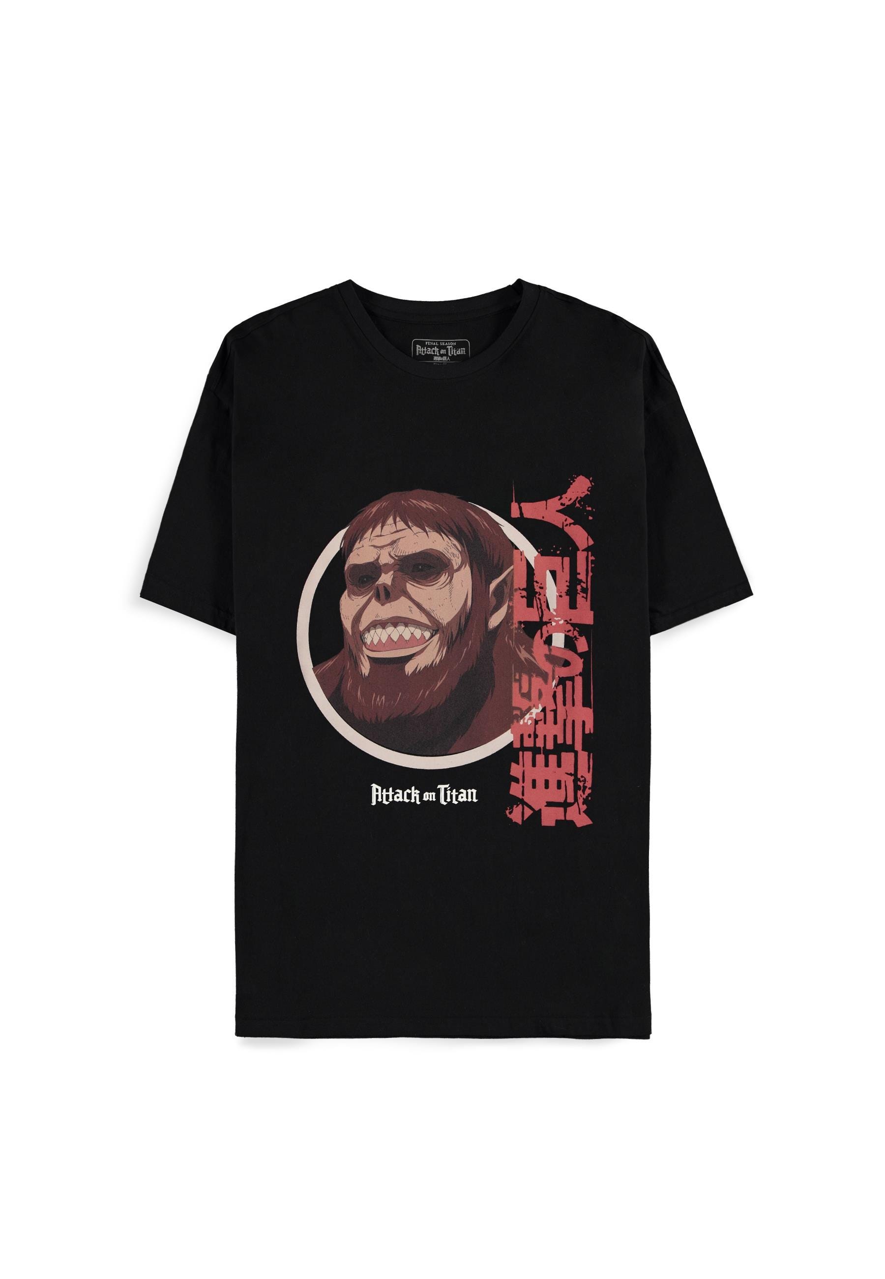 Attack on Titan Men s Short Sleeved T Shirt Black T Shirts Tops Filme Serien Fanartikel kustom kult