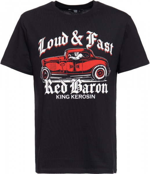 King Kerosin T-Shirt mit Print in der Front KK5205353253 Schwarz