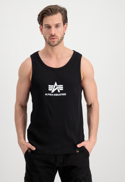 Alpha Industries Logo Tank T-Shirt / Unisex Black/White