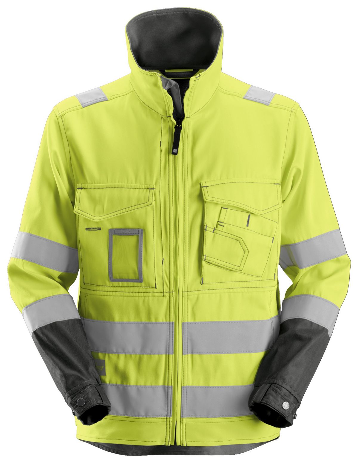 Snickers Hi-Vis Arbeitsjacke, Kl. 3, EN 20471 HV-Gelb-Anthrazit - Herren / Unisex