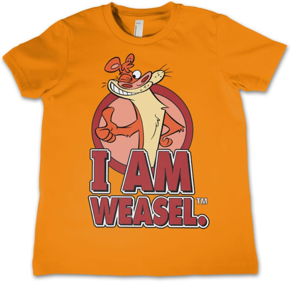 I Am Weasel Kids T-Shirt Orange