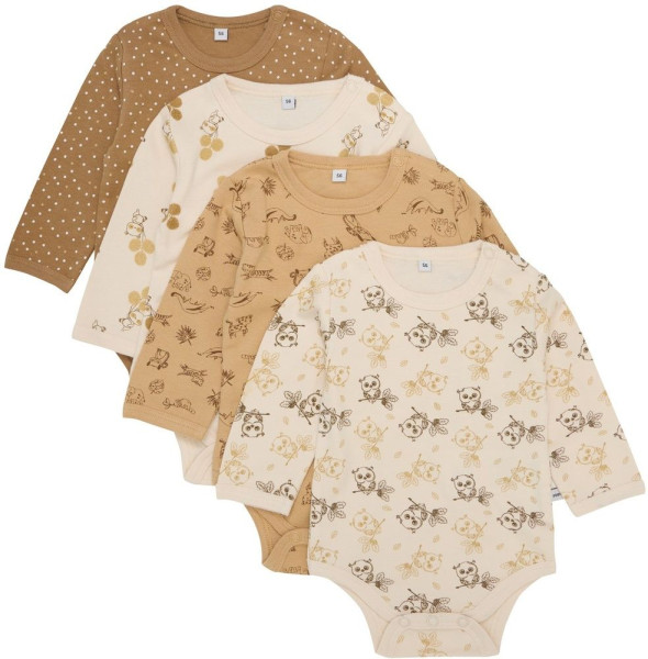 Pippi Babywear Kinder Body Longsleeve LS AOP (4-Pack) 3819