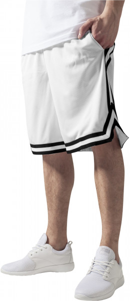 Urban Classics Shorts Stripes Mesh Shorts White/Black/White