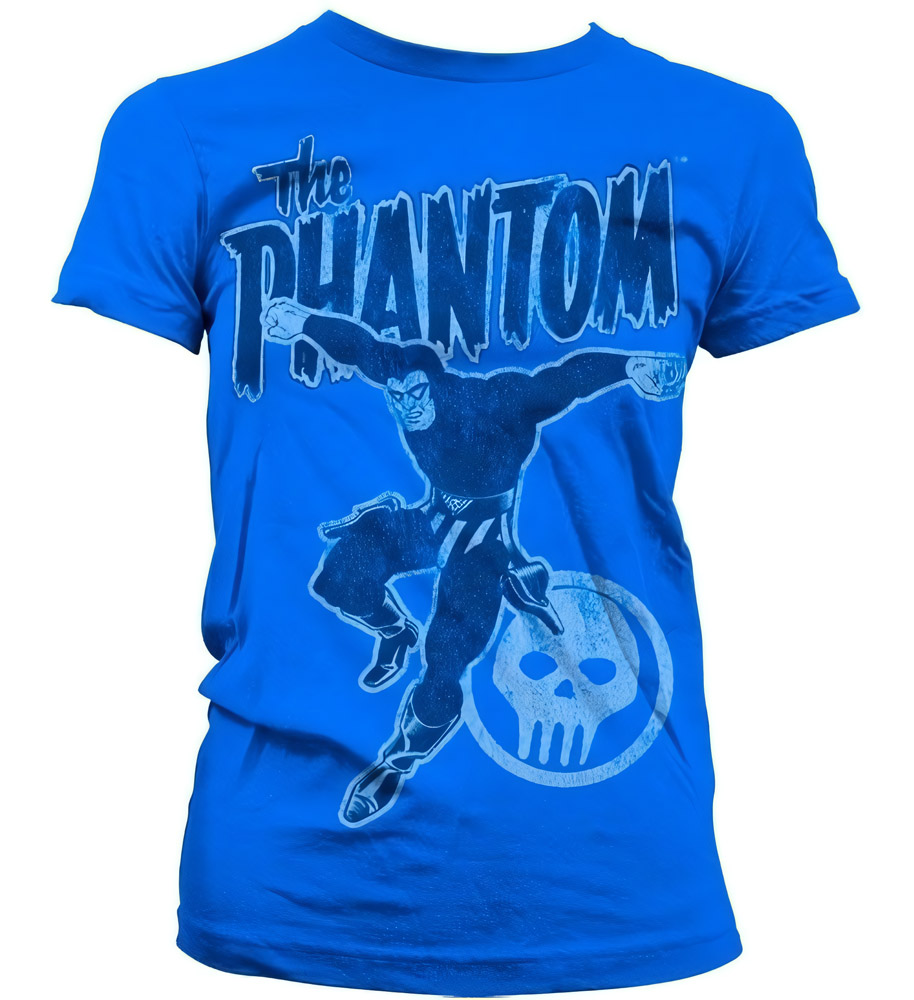 The Phantom Jump Distressed Girly T-Shirt Damen Blau - Damen