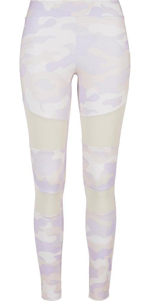 Urban Classics Damen Ladies Camo Tech Mesh Leggings Lilaccamo - Damen