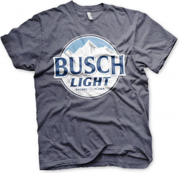 Busch Light Washed Label T-Shirt Navy-Heather