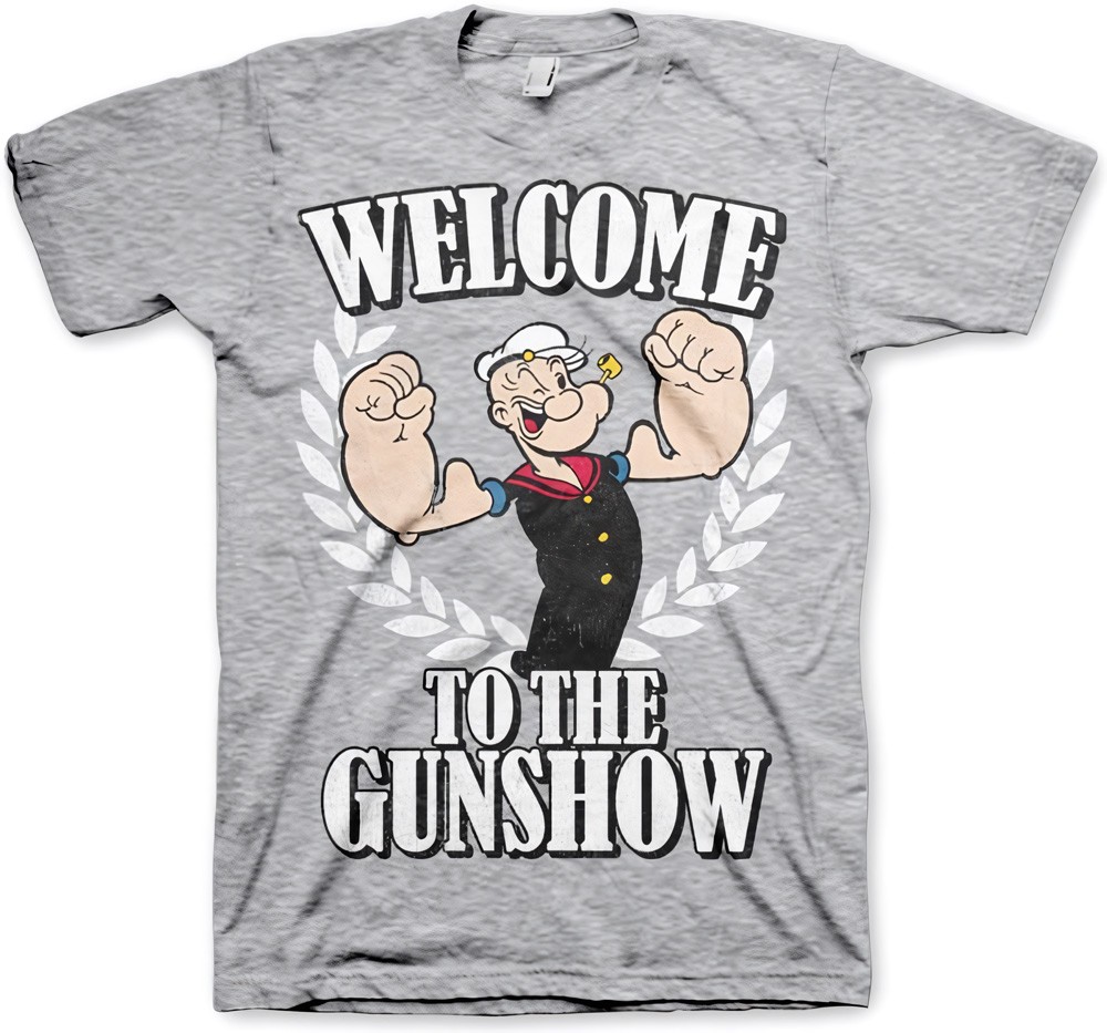 Popeye Welcome To The Gunshow T-Shirt Heather-Grau - Herren / Unisex