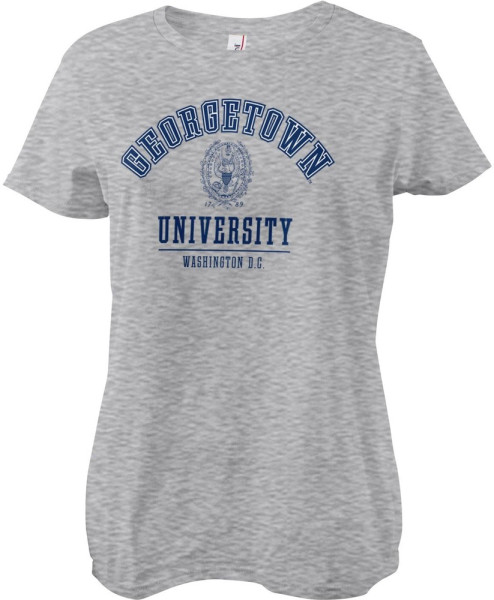 University Of Georgetown Girly Tee Damen T-Shirt Heather-Grey