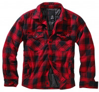 Brandit Jacke Lumberjacket in Red/Black