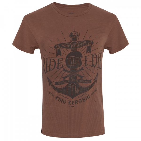 King Kerosin T-Shirt Ride Till I Die Watercolour Brown