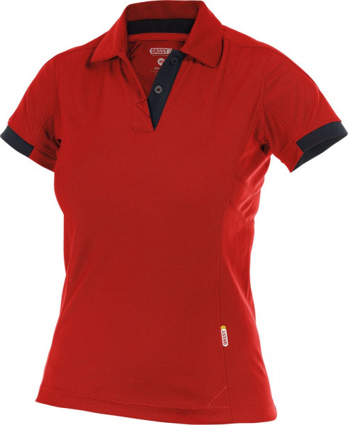 Dassy Poloshirt für Damen Traxion Women PES44 Rot/Schwarz