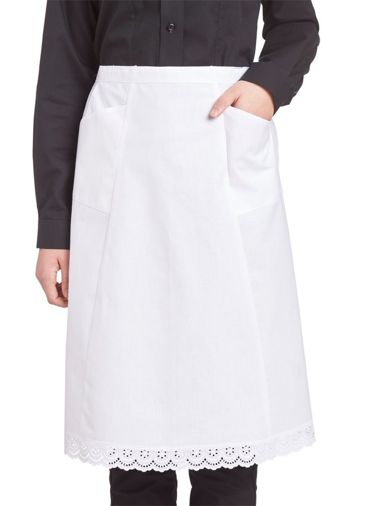 Leiber Damen Halbschürze 02/80/01 Weiß - Damen