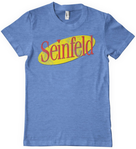 Seinfeld Washed Logo T-Shirt Blue-Heather