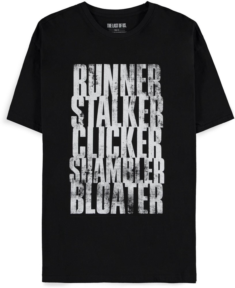 The Last Of Us - Run Stalk Click Shamble Bloat - Men's Short Sleeved T-Shirt Schwarz - Herren / Unisex