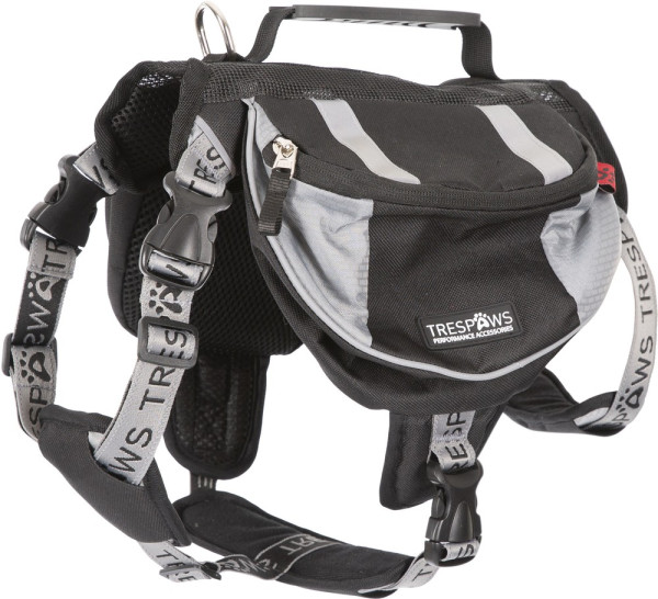 Trespaws Hund Snooper - Dog Backpack Harness Black