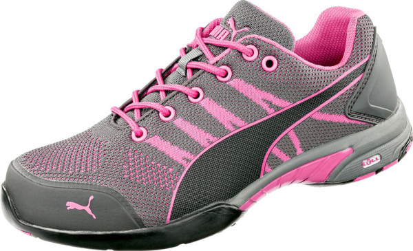 Puma Safety Damen Sicherheitsschuh Celerity Knit Pink Low Wns S1 HRO SRC Grau/Pink