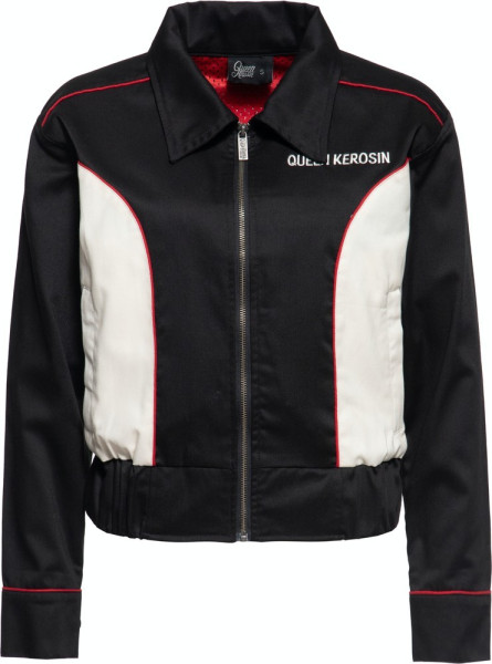 Queen Kerosin Damen California Gabadine Jacke Schwarz