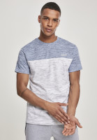 Southpole T-Shirt Color Block Tech Tee Marled White