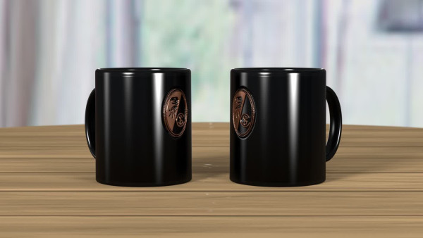 SC Freiburg Tasse Platine Fussball