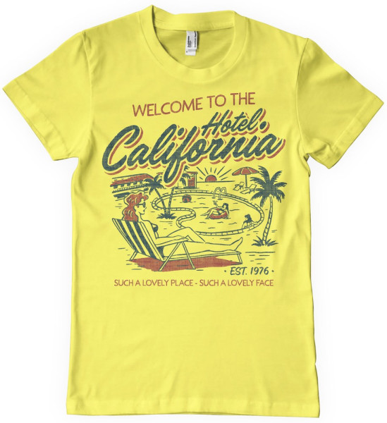 Eagles Hotel California T-Shirt Yellow