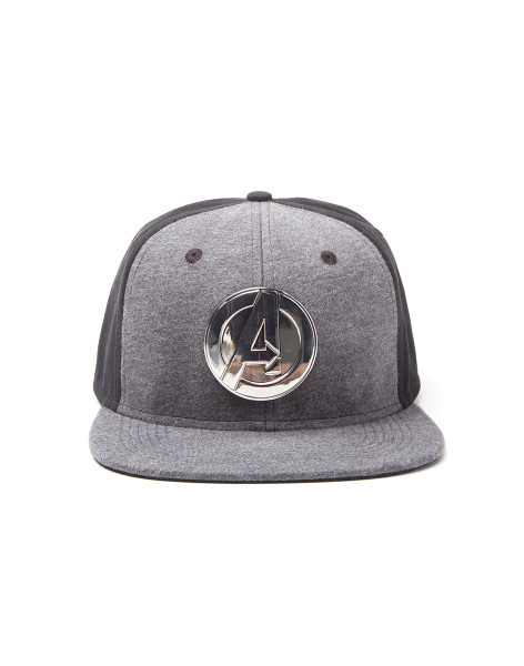 Avengers Classic Cap Metal Avengers Logo Snapback Grey