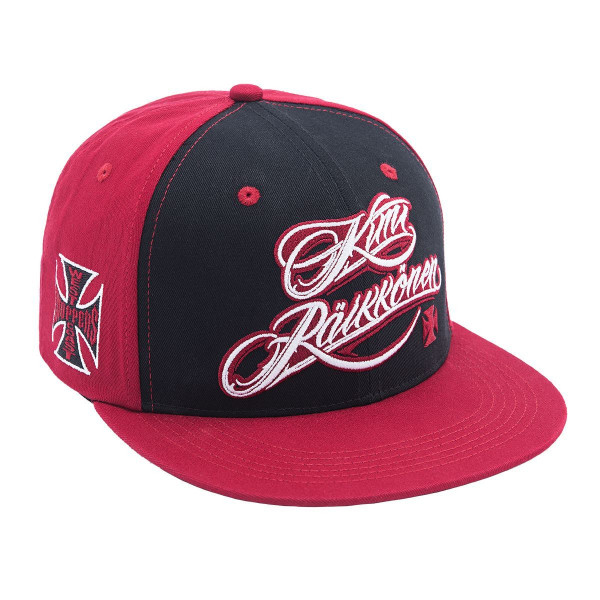 WCC West Coast Choppers Cap Kimi Raikkönen Cross Logo Snapback Flatbill Red/Black