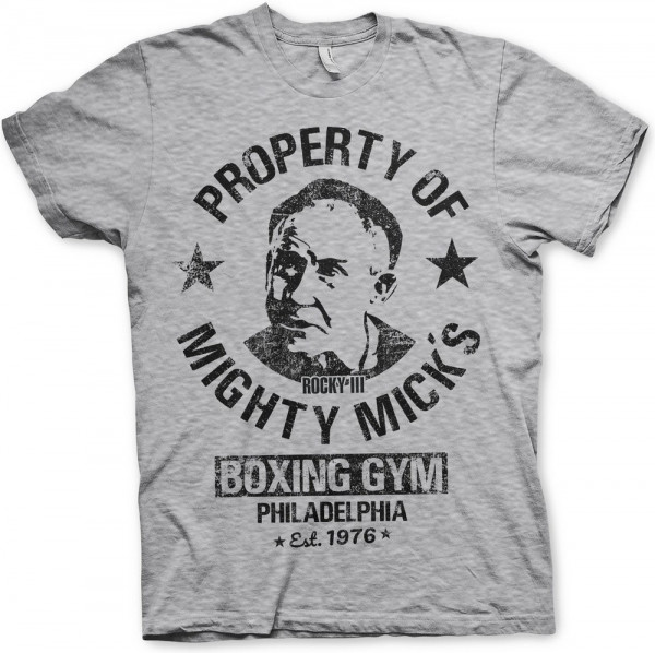 Rocky III Mighty Mick's Gym T-Shirt Heather-Grey