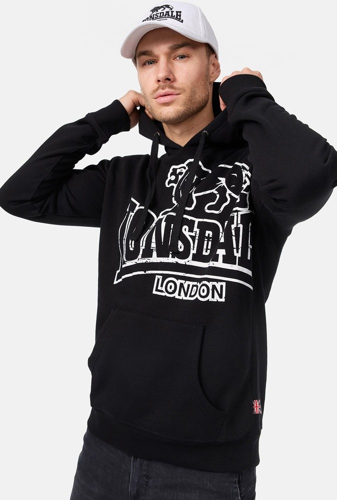 Lonsdale Hoodie Tadley Kapuzensweatshirt schmale Passform - Herren / Unisex