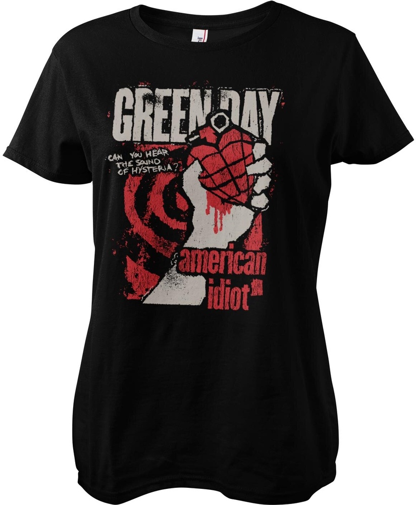 Grün Day T-Shirt American Idiot Spiral Arm Girly Tee WMX-5-GDAY001-H93-11 - Damen