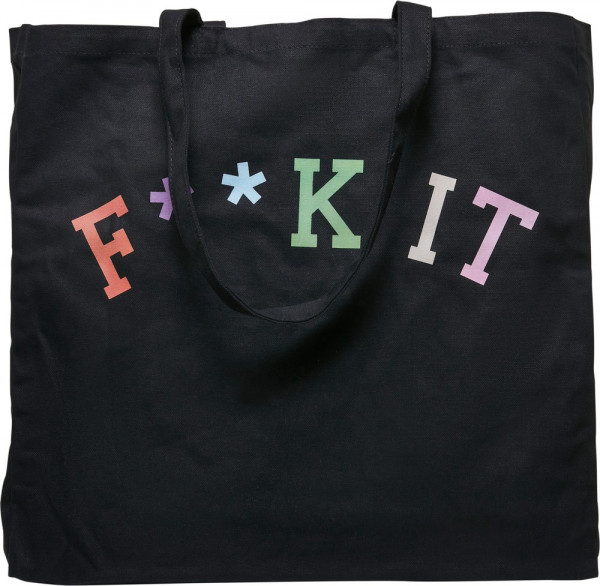Mister Tee Fuck It Oversize Canvas Tote Bag Black