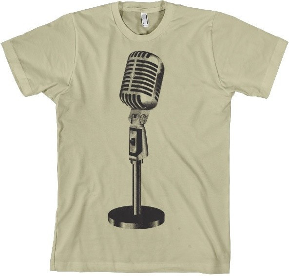 Hybris Oldschool Microphone Tee T-Shirt Khaki
