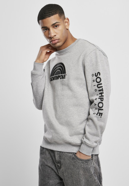 Southpole Sweatshirt Halfmoon Crew Heather Grey