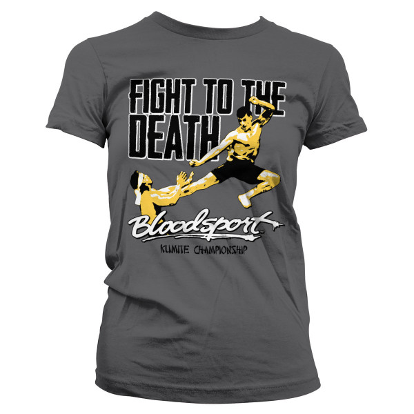 Bloodsport Fight To The Death Girly Tee Damen T-Shirt Dark-Grey