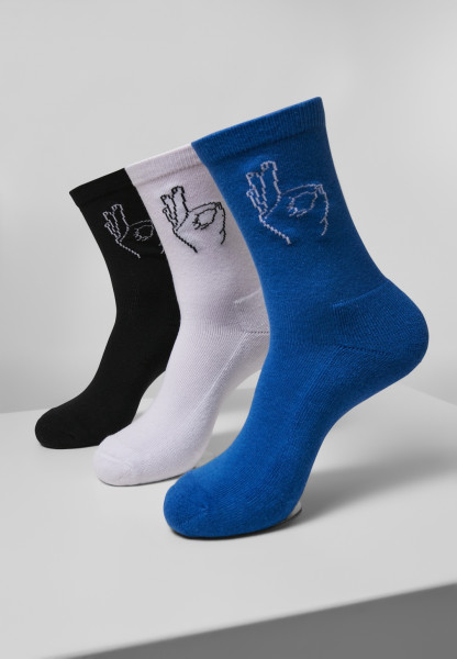 Mister Tee Socks Salty Socks 3-Pack Black/White/Blue