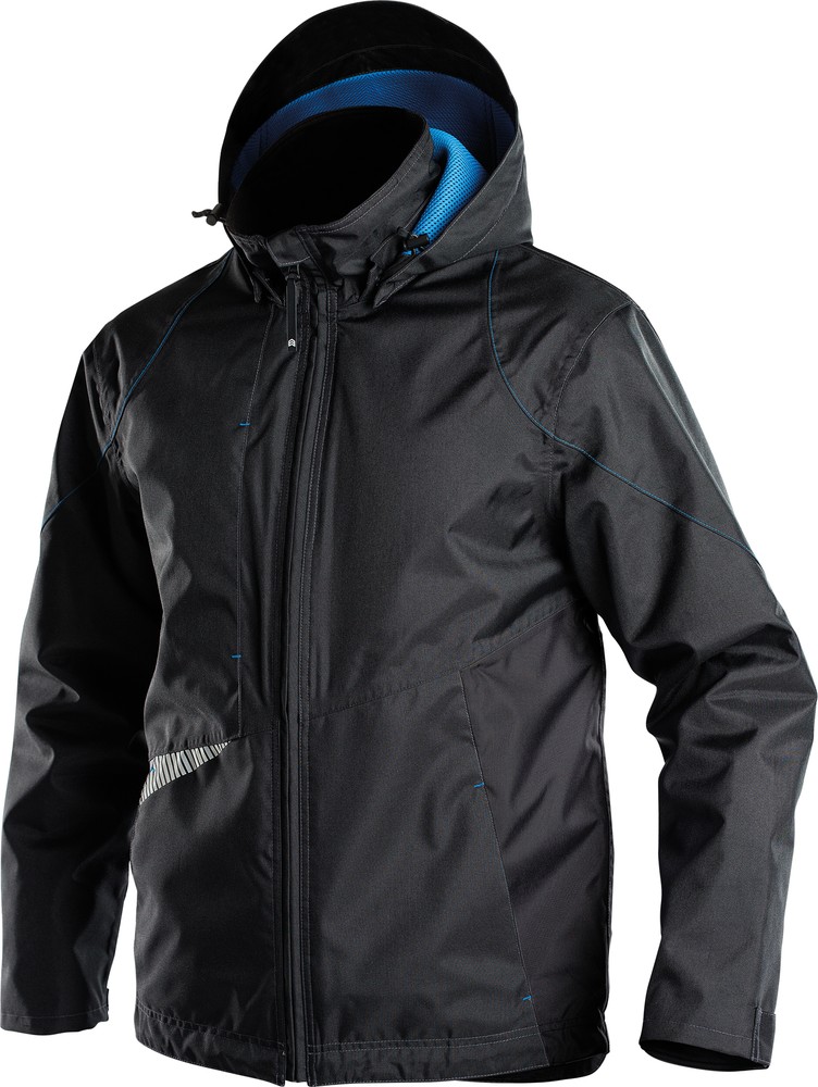 Dassy Wasser- und winddichte Arbeitsjacke Hyper PES80 Schwarz - Herren / Unisex
