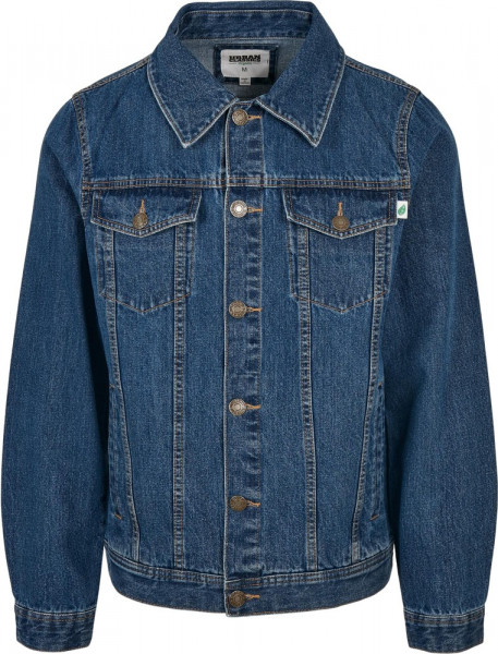 Urban Classics Organic Basic Denim Jacket Mid Indigo Washed
