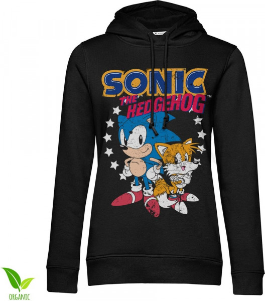 Sonic The Hedgehog Sonic & Tails Girls Hoodie Damen Black