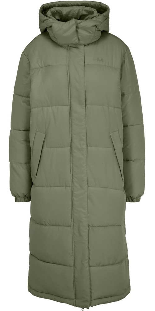 Fila Damen Wattierte Jacke Braunfels Long Puffer Jacke Oil Grün - Damen