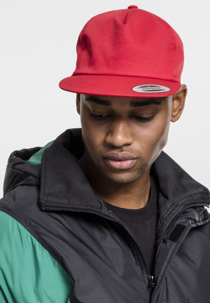 Flexfit Cap Unstructured 5-Panel Snapback Red